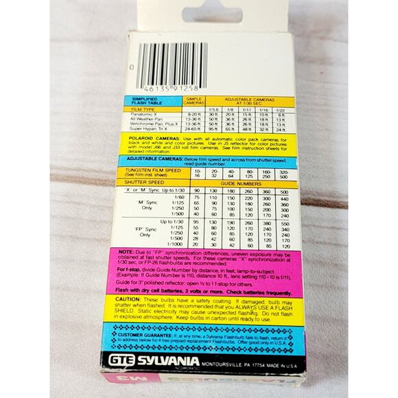 Vintage Sylvania M3 Blue Dot Flashbulbs Unused Pack Of 9 Bulbs - NOS - Picture 5 of 9